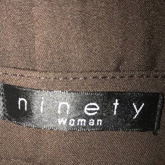 Ninety Woman dress pants in chocolate brown, size 20, zipper/button front. - Picture 9 of 10